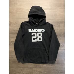 NFL Oakland Raiders Josh Jacobs Hoody Sz XL Youth Kids Black Football Sweatshirt